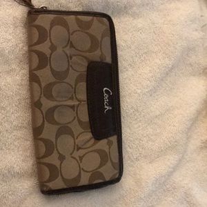 Used brown authentic Coach wallet